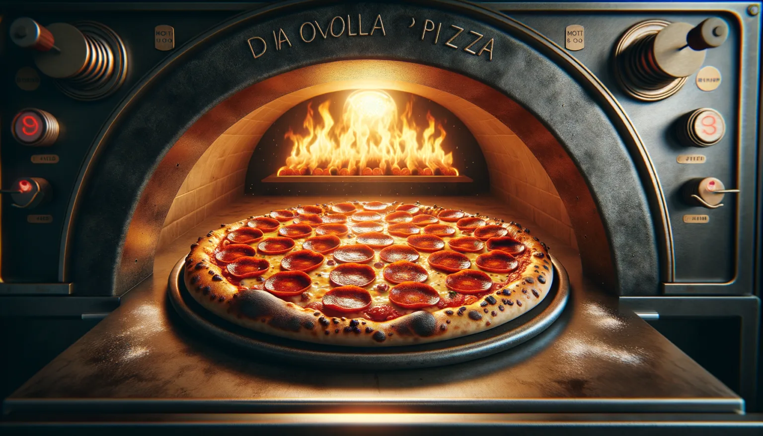 Pizza Diavola im Pizzaofen: Scharfe Peperoni-Variante