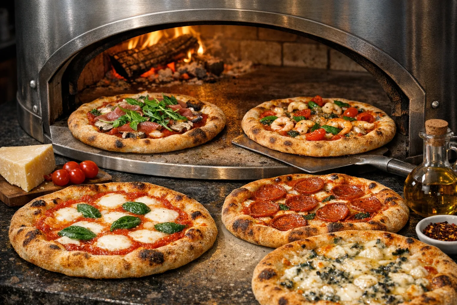 Wie man verschiedene Pizzasorten im Pizzaofen perfekt zubereitet